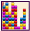 Match at least 3 of the same colours to blast the blocks. Use the arrow on the bottom right side to add more blocks. Use the target on the top left side to blast a single block. More colours will come out so be prepared!
