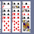 Move cards of the same suit into the top four piles, starting with the Ace. Use the four free cells in the upper left as temporary storage areas. Cards can be moved from one stack to another in the tableau if they are in descending order and of a different color.